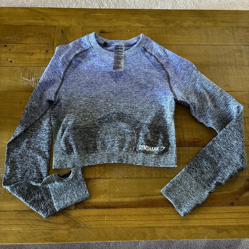 Purple and Gray Gymshark Top